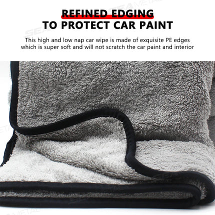 SEAMETAL 120x50cm Microfiber Car Wash Towel Ultra-Soft Car Cleaning