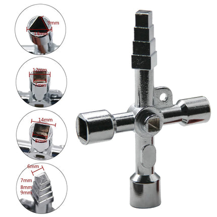 4in1 Silver Key Wrench Electrical Elevator Control Cabinet Valve Inner