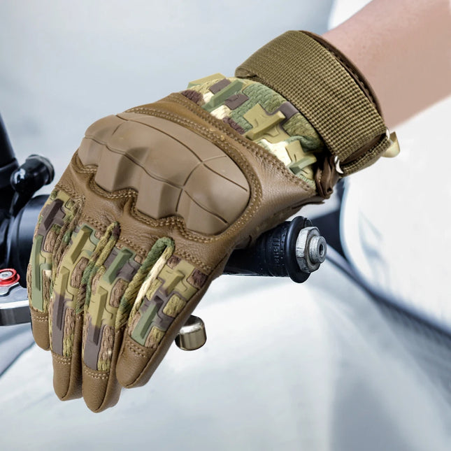 Touch Screen Cycling Gloves PU Leather Tactical Airsoft Hunting