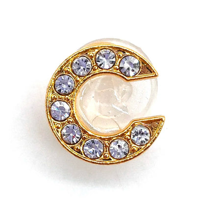 1-26Pcs Fashion Gold Letters Metal Shoe Charms Accessories Garden Shoe