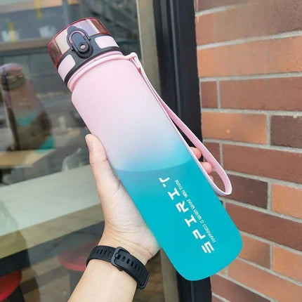1 Liter Large Capacity Sports Water Bottle Leak Proof Colorful Plastic