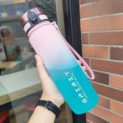 1 Liter Large Capacity Sports Water Bottle Leak Proof Colorful Plastic