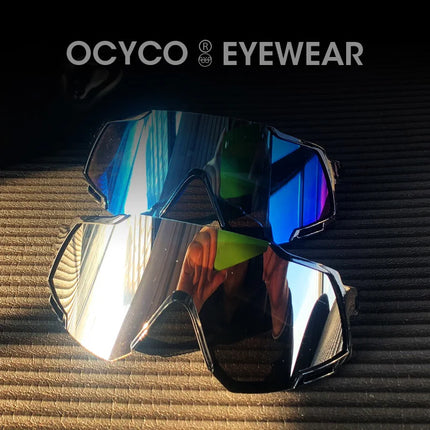 OCYCO New Rideing Oversized Steampunk Goggle Sunglasses Men Punk Sun