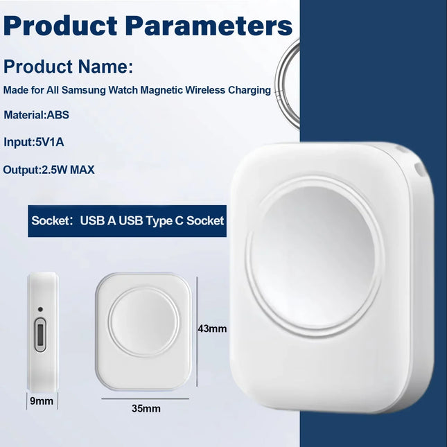 Magnetic Type C Watch Wireless Charger For Samsung Galaxy Watch