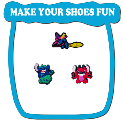 Random 10/20Pcs MINISO Stitch Series Shoe Charms For Slides