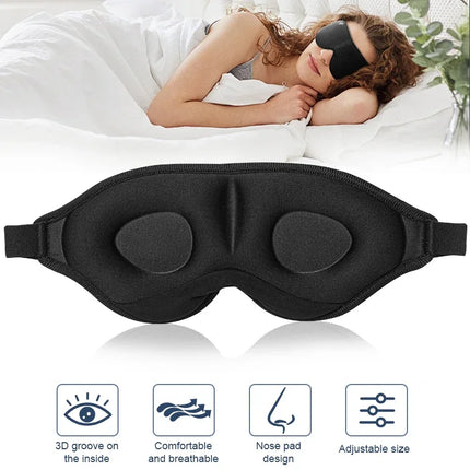 Eye Mask for Sleeping 3D Contoured Cup Blindfold Concave Molded Night