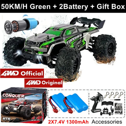 Super Brushless 80KM or 50KM/H 4WD RC Car With LED Remote Control Cars