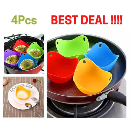 Egg Steamer Silicone Egg Poacher Pods Cooking Tool for Microwave Air