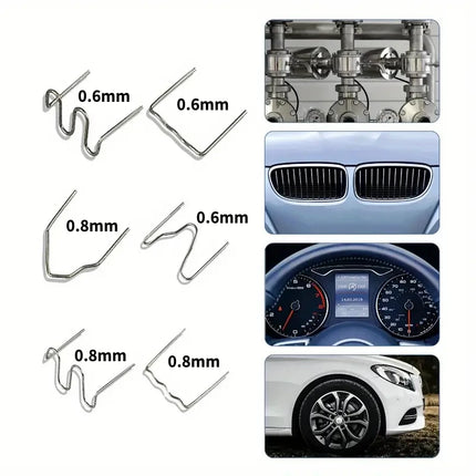 Hot Stapler Welding Kit - 100-600Pcs Precut Wave Nails for Auto