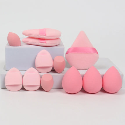 12-Piece All-Purpose Makeup Sponge Set, Made of 3 Loose Powder Puffs,