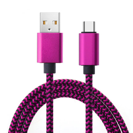 USB Type C Cable Date Sync 2.4A Fast 1M 2M 3M Charging Nylon Braided