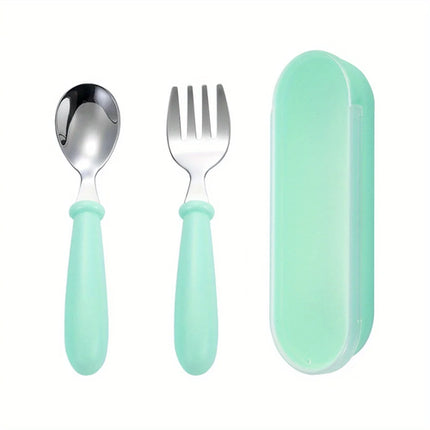 Personalized Custom Name Stainless Steel Cutlery Set with Storage Case