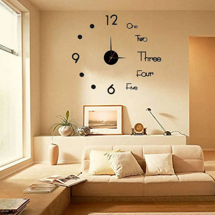 2022 New 3D Roman Numeral Acrylic Mirror Wall Clock Sticker Fashion