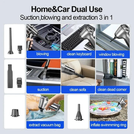 Car Vacuum Cleaner 4 In1Wireless Vacuum Cleaner Duster Handheld Vacuum