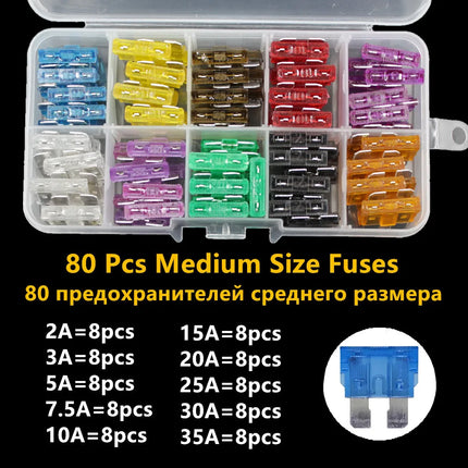 Medium Mini Auto Car Fuses 2A/3A/5A/7.5A/10A/15A/20A/25A/30A/35A Amp