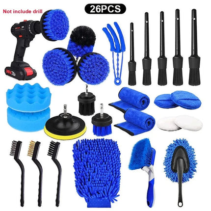 Electric Drill Brush Accessories A Set Of Electric Car Wash Brush Car
