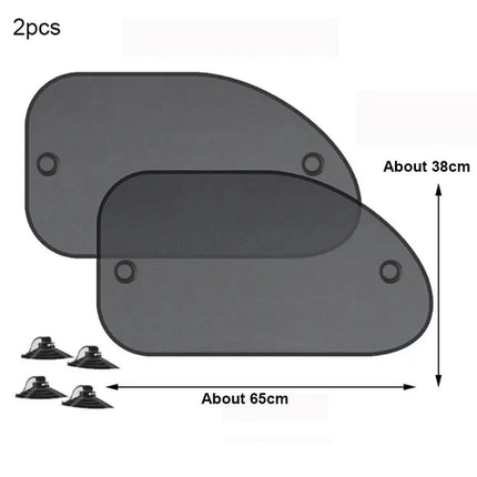 SEAMETAL 2PCS Car Window Sunshade Cover Sun Shield UV Protection Auto