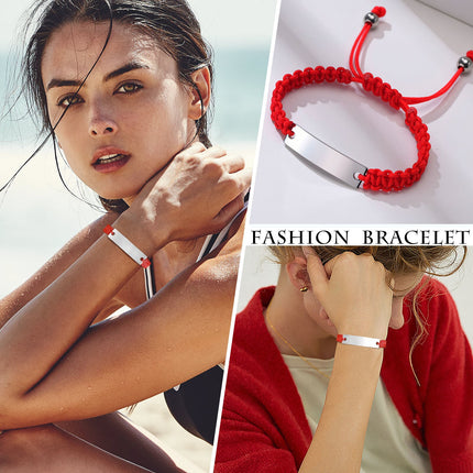 Personalized Stainless Name Bracelet | Custom Braided Bracelet