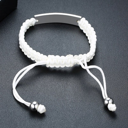 Personalized Stainless Name Bracelet | Custom Braided Bracelet