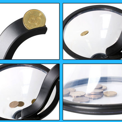 Pressure Relieving Vortex Bank Watch Money Defy Gravity Piggy Bank