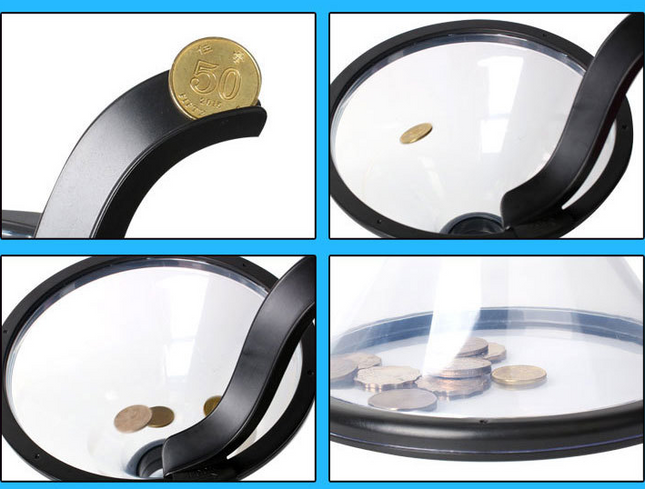 Pressure Relieving Vortex Bank Watch Money Defy Gravity Piggy Bank