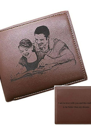 Personalized Wallets Men High Quality PU Leather for Him Engraved