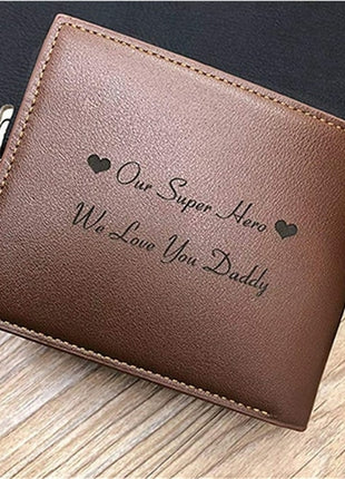 Personalized Wallets Men High Quality PU Leather for Him Engraved