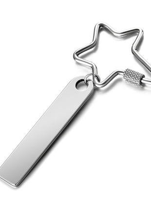 Custom Phone Number Logo Name Keychain Women Men Car Key Ring Laser