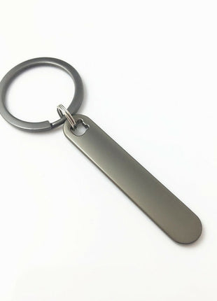 Custom Phone Number Logo Name Keychain Women Men Car Key Ring Laser