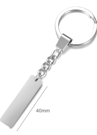 Custom Phone Number Logo Name Keychain Women Men Car Key Ring Laser