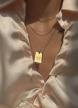 2021 New Stylish Hiphop Personal Engraved Letter Message Square