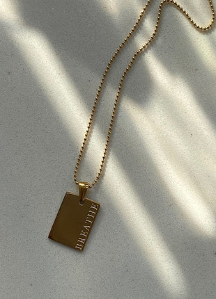 2021 New Stylish Hiphop Personal Engraved Letter Message Square