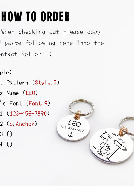 Personalized Funny Dog Tags Engraved Mw003 For Collar Accessories