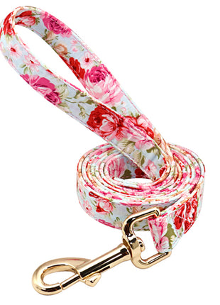 Personalized Printed Dog Collar Leash Set Customized Nylon Pet Collar