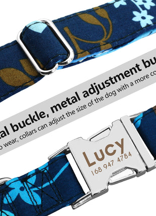 Dog Collar Personalized Nylon Pet Dog Tag Collar Custom Puppy Cat