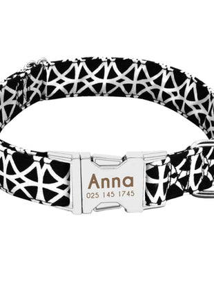 Dog Collar Personalized Nylon Pet Dog Tag Collar Custom Puppy Cat