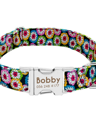 Dog Collar Personalized Nylon Pet Dog Tag Collar Custom Puppy Cat
