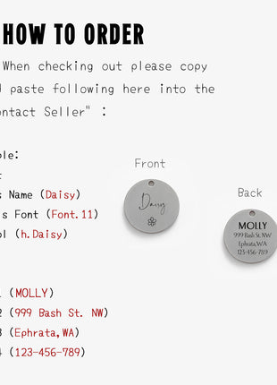 007 Cats Dog Id Tag Personalized Engraved For Small Puppy Pets Collar