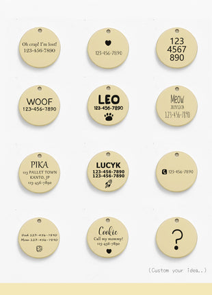 007 Cats Dog Id Tag Personalized Engraved For Small Puppy Pets Collar