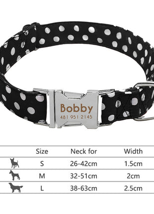 Nylon Dog Collar Personalized Pet Collar Engraved ID Tag Nameplate