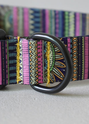 15 Kinds Of Color Nylon Printed Dog Collar Adjustable Collar For Dogs