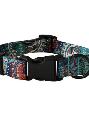 15 Kinds Of Color Nylon Printed Dog Collar Adjustable Collar For Dogs