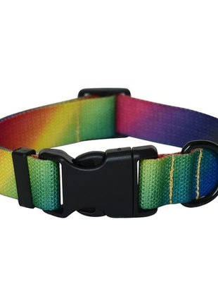 15 Kinds Of Color Nylon Printed Dog Collar Adjustable Collar For Dogs
