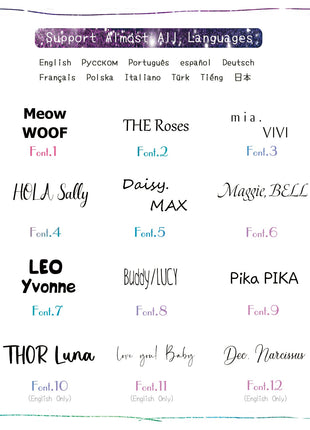 Personalized Cat Dog ID Tag MW007 Name with Cute Symbols Engraved