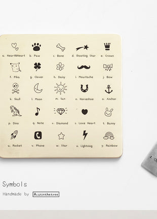 Personalized Cat Dog ID Tag MW007 Name with Cute Symbols Engraved