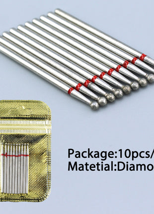 10pcs Diamond Milling Cutter Nail Drill Bits Set For Manicure
