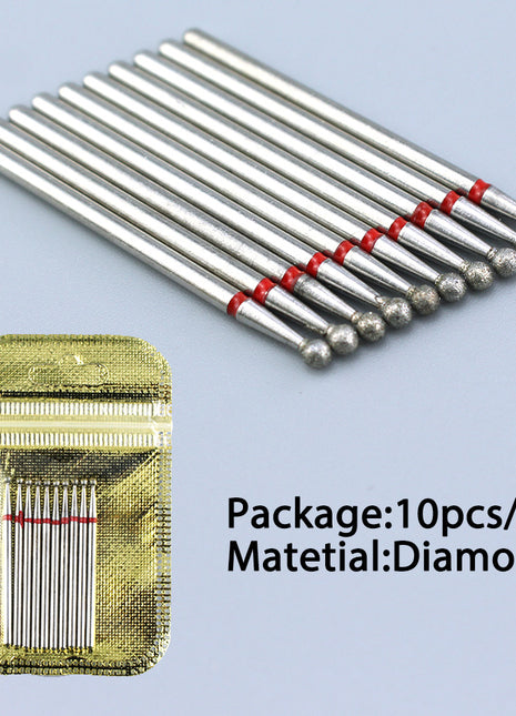 10pcs Diamond Milling Cutter Nail Drill Bits Set For Manicure