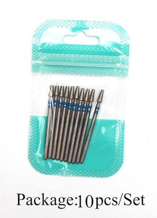 10pcs Diamond Milling Cutter Nail Drill Bits Set For Manicure