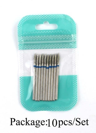10pcs Diamond Milling Cutter Nail Drill Bits Set For Manicure