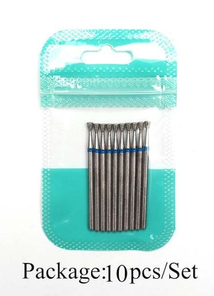 10pcs Diamond Milling Cutter Nail Drill Bits Set For Manicure